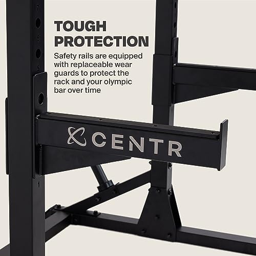 Half Rack with J-Hooks, Pull Up Bar & Weight Storage F894873