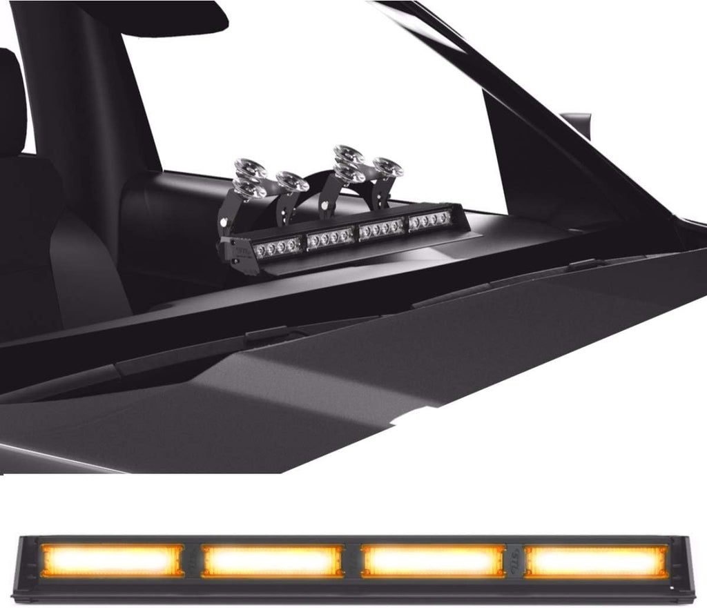 Blue/Blue 4 Head LED Strobe Light Bar with Cigarette Lighter Plug T704