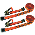 2 Pack 2 inch x 27 foot Ratchet Strap with Flat Hooks O942