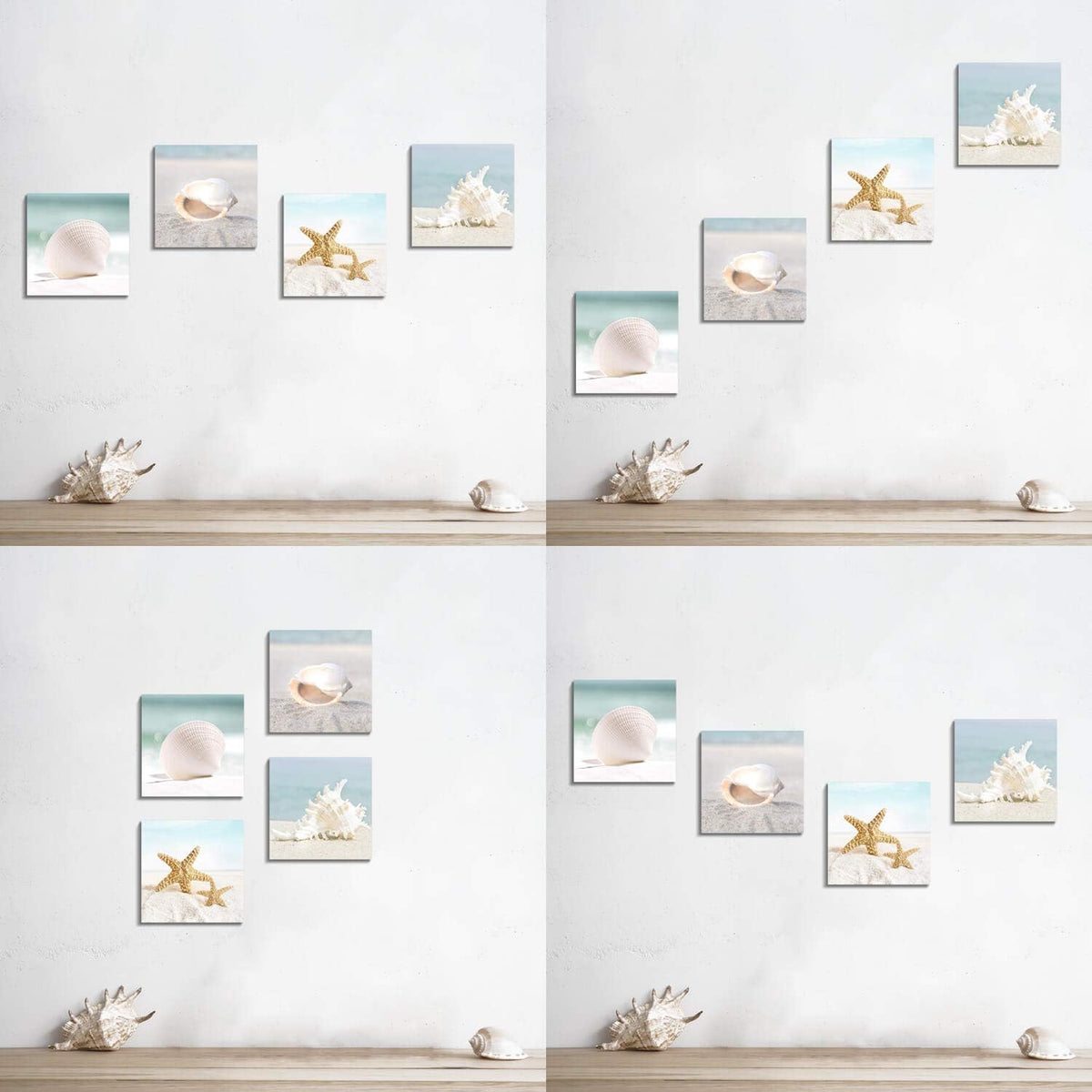 Canvas Wall Art 12W x 12H 4 PCS E5669