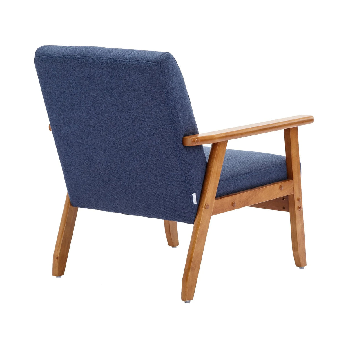 Accent Chairs Set of 2 with Side Table, Wood and Fabric Armchairs B986