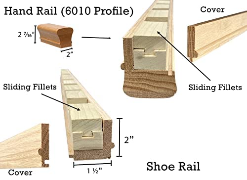 Primed White Wood Colonial Stair Rail Section Kit (7 foot 6 inches) G8727