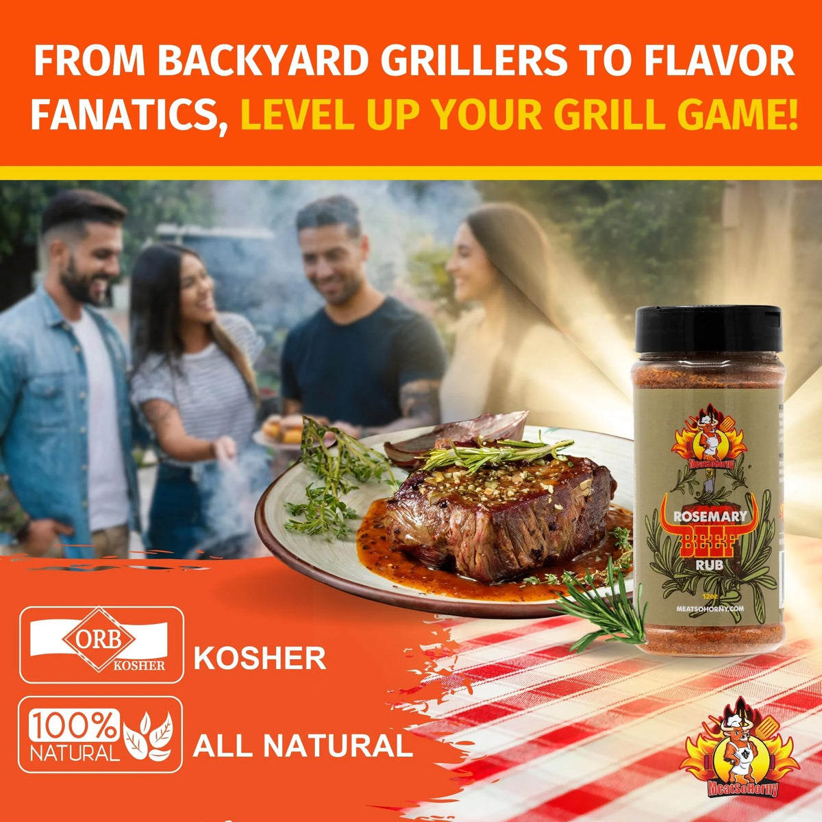Rosemary Beef BBQ Rub, 12 Oz F233439