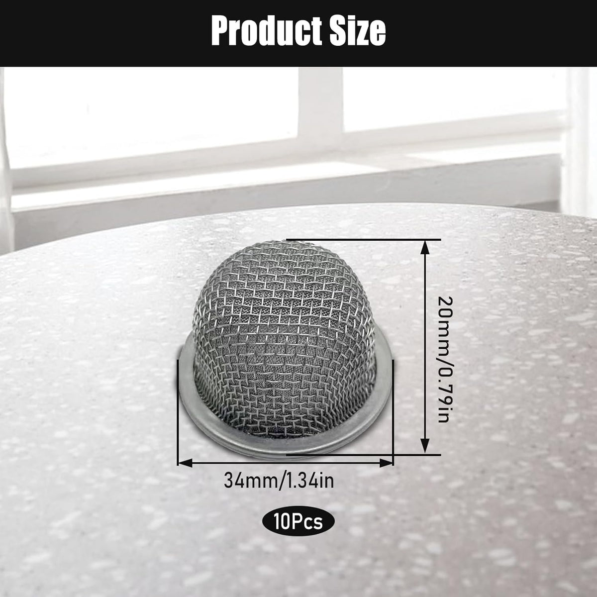 20 Pcs Stainless Steel Mesh Screen Filter Bowl Y495