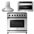 36 Propane Gas Range, Range Hood, Microwave Z86844