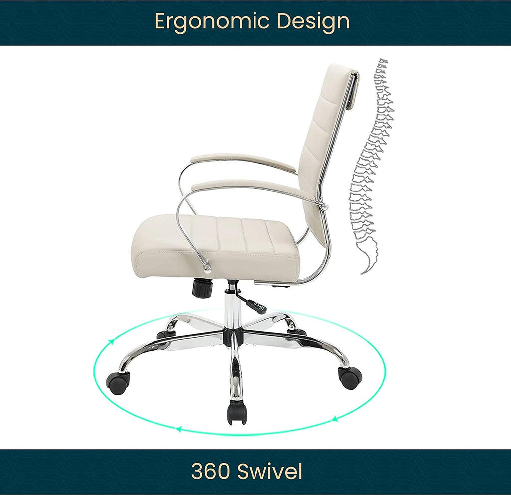 Tan Leather Swivel Office Chair I499
