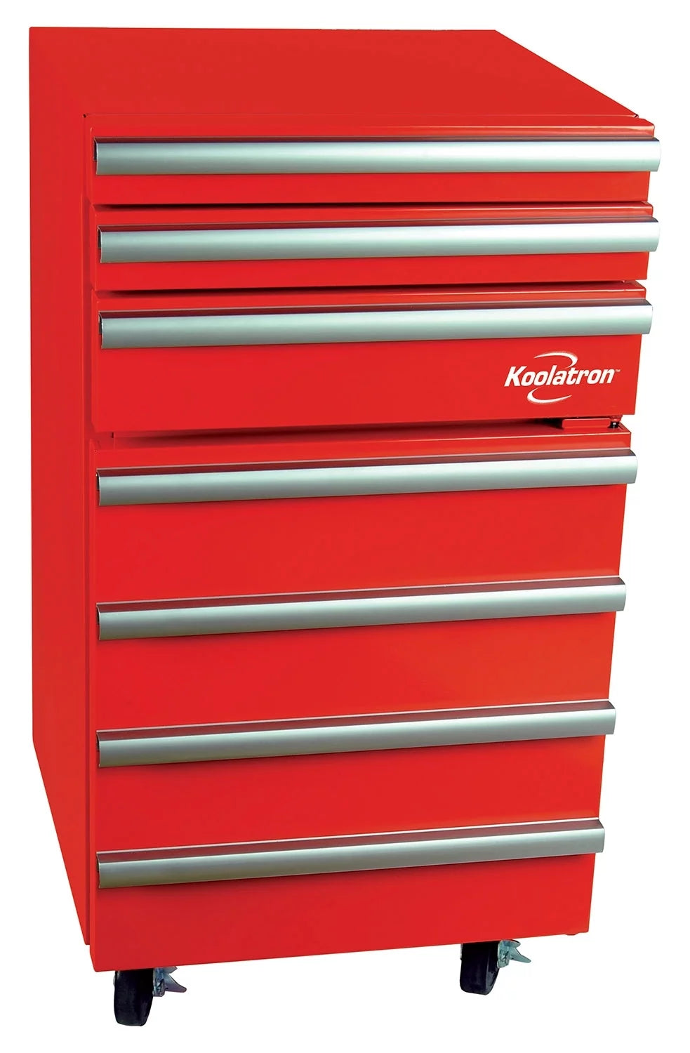Red Compact Fridge with Built-in Tool Storage E454206