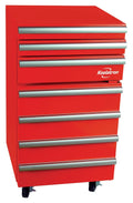 Red Compact Fridge with Built-in Tool Storage E454206
