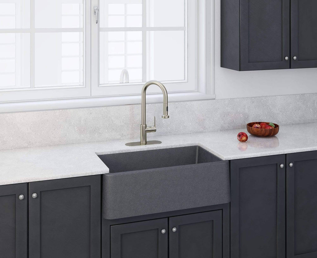 Black Metallic Apron Kitchen Sink Z307630