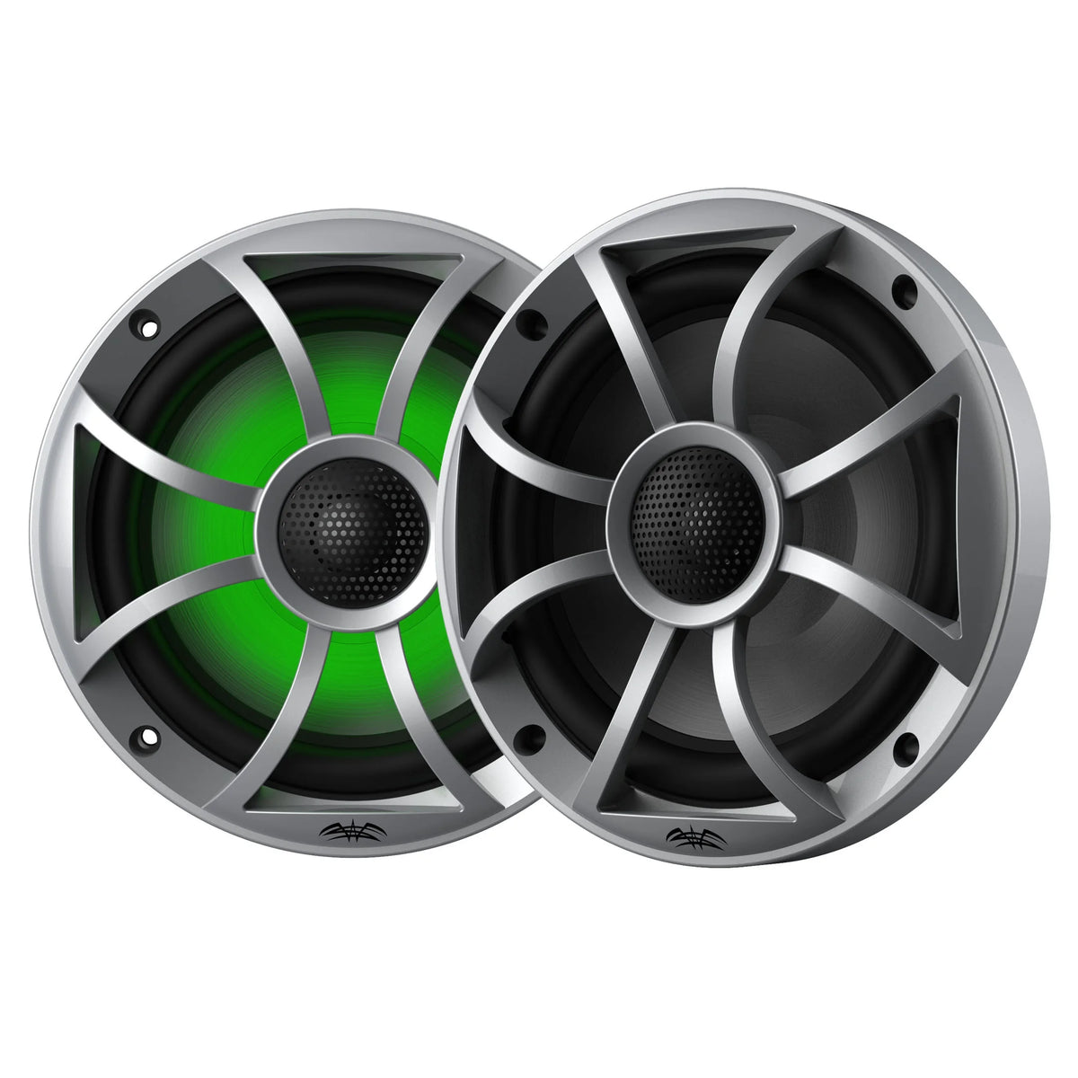Marine AM/FM/BT Stereo with 1 Pair 6.5" RGB Marine Coaxial Speakers Q6344