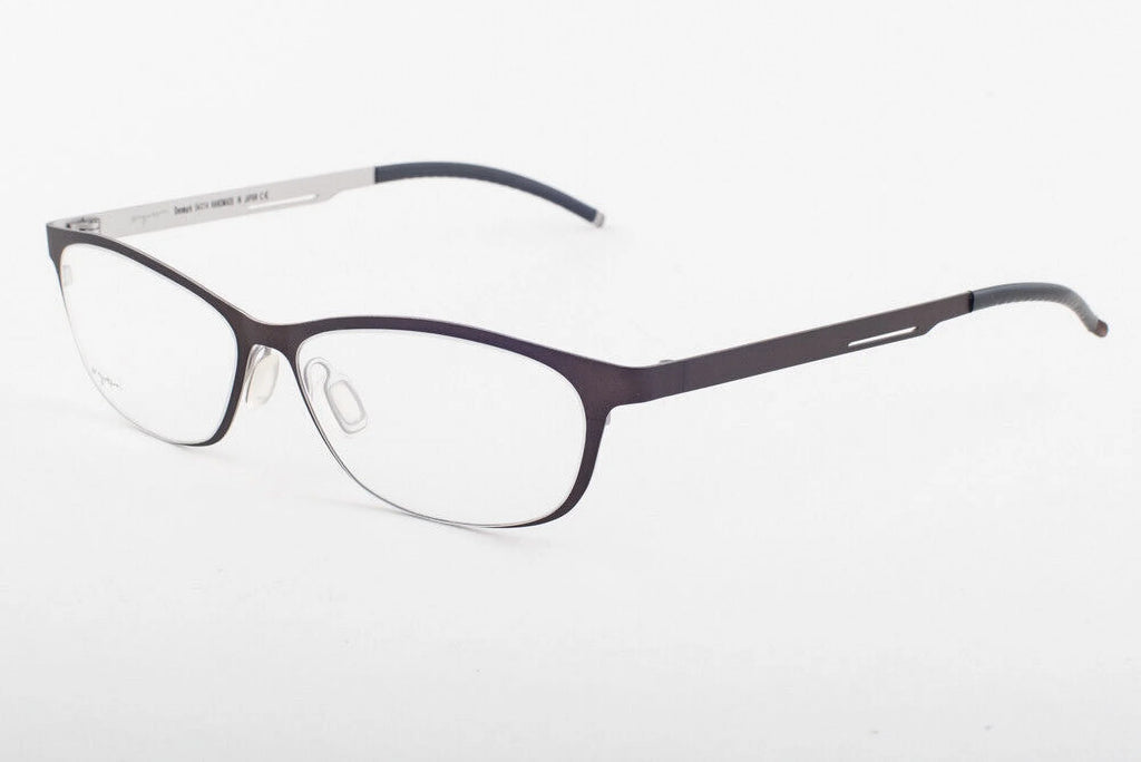 Matte Brown Matte Silver Titanium Eyeglasses 54mm A7273