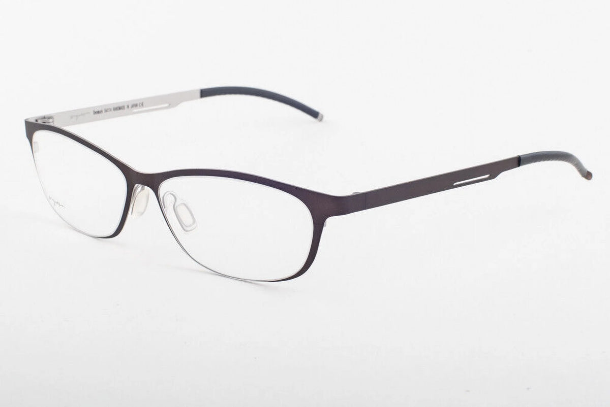 Matte Brown Matte Silver Titanium Eyeglasses 54mm A7273