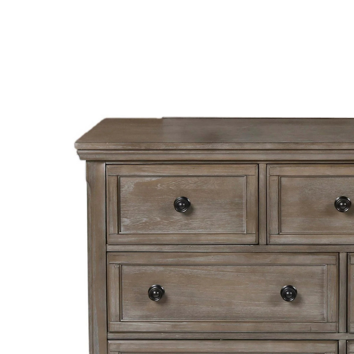 7 Drawer Wooden Dresser with Metal Pulls K5963