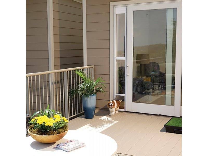 2-Piece Sliding Glass Pet Door, Large, White N31192
