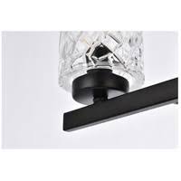 Black 4 Lights Bath Sconce with Clear Shade A90972