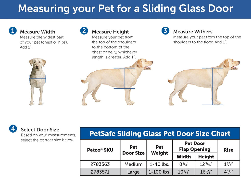 2-Piece Sliding Glass Pet Door, Large, White N31192