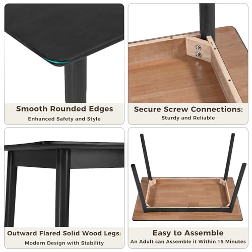 Walnut Solid Wood Square Dining Table H1475