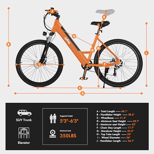 26" Step-Through Electric Bike with Removable Battery V246