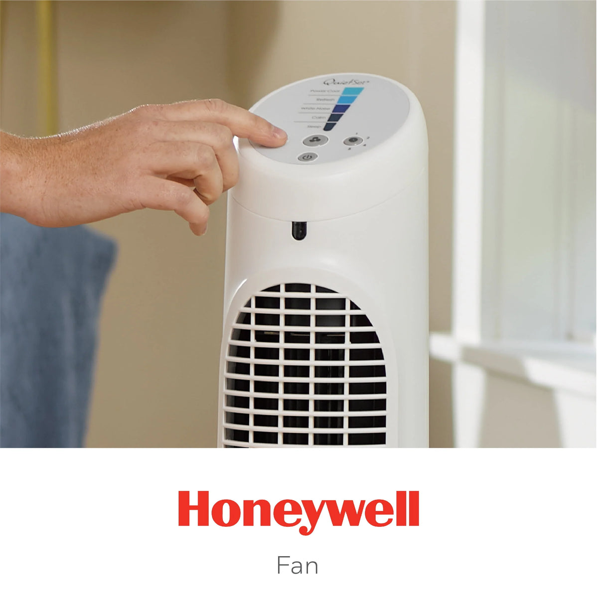 Black QuietSet Oscillating Electric Tower Fan P248