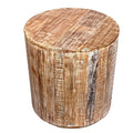 Reclaimed Wood 18 inch Round Side Table D515557