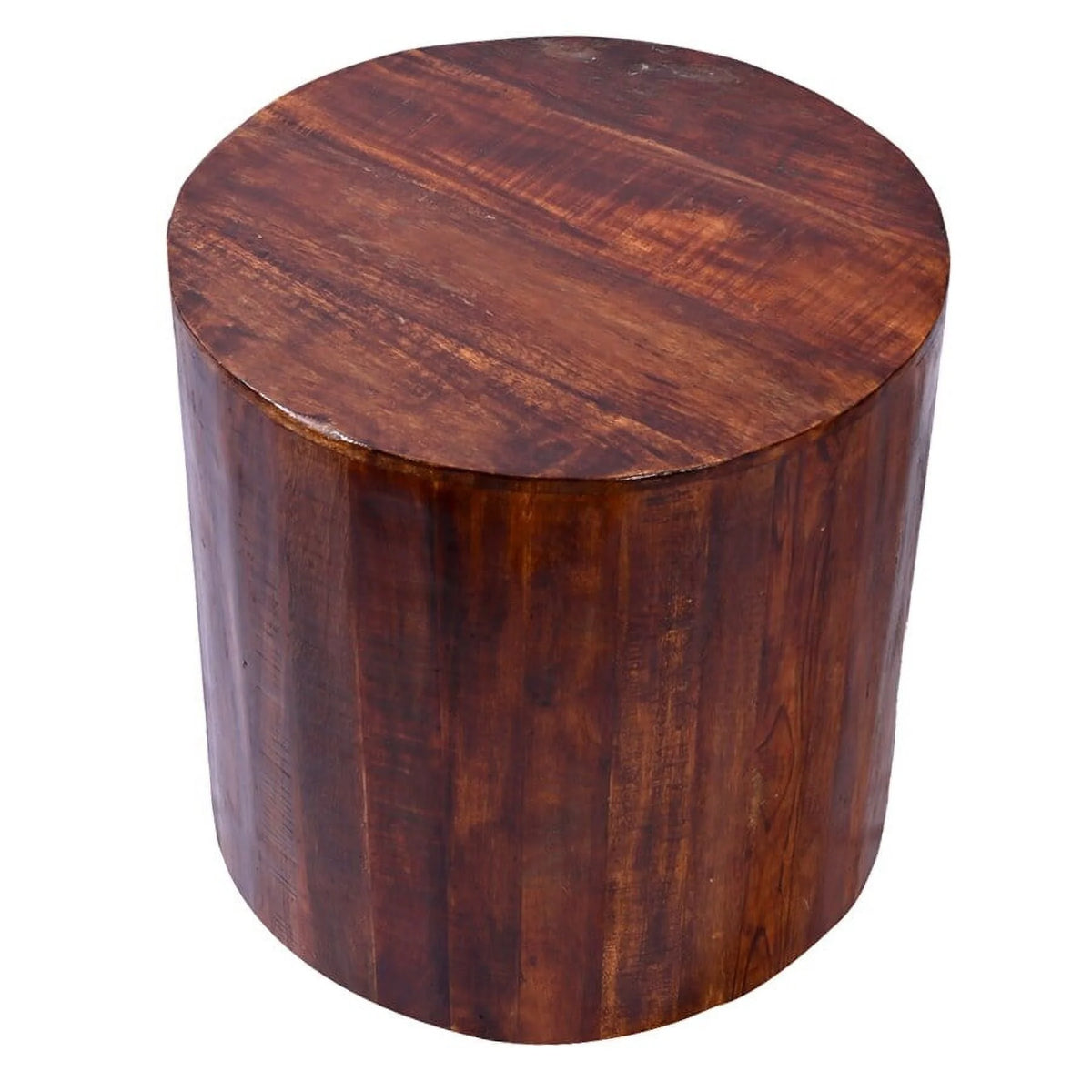 Reclaimed Wood 18 inch Round Side Table D515557