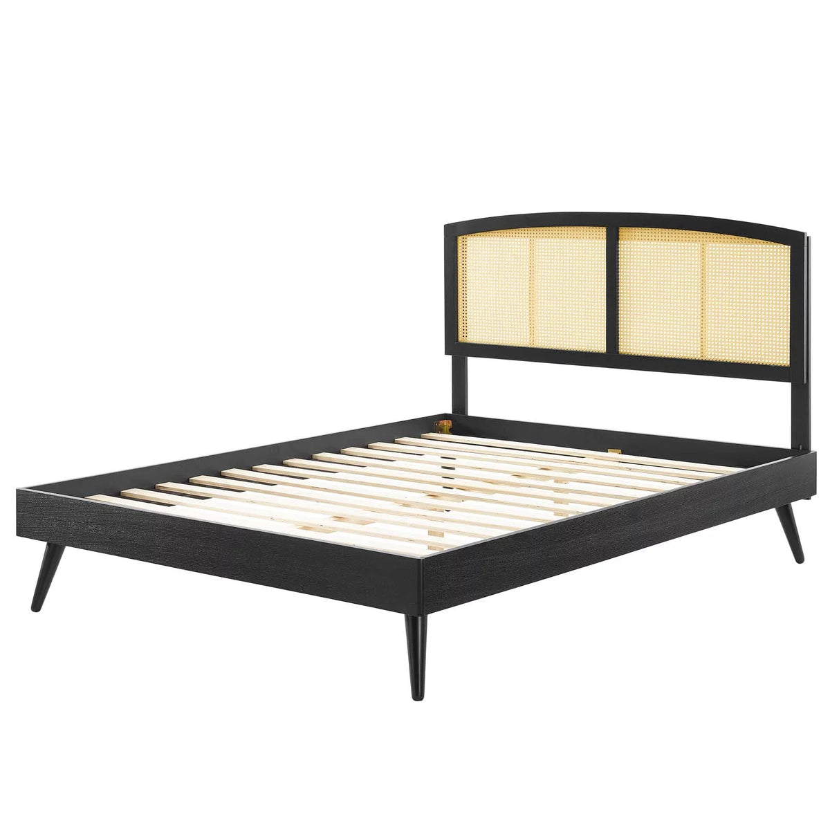 Black Wood Full Size Platform Bed Frame D523039