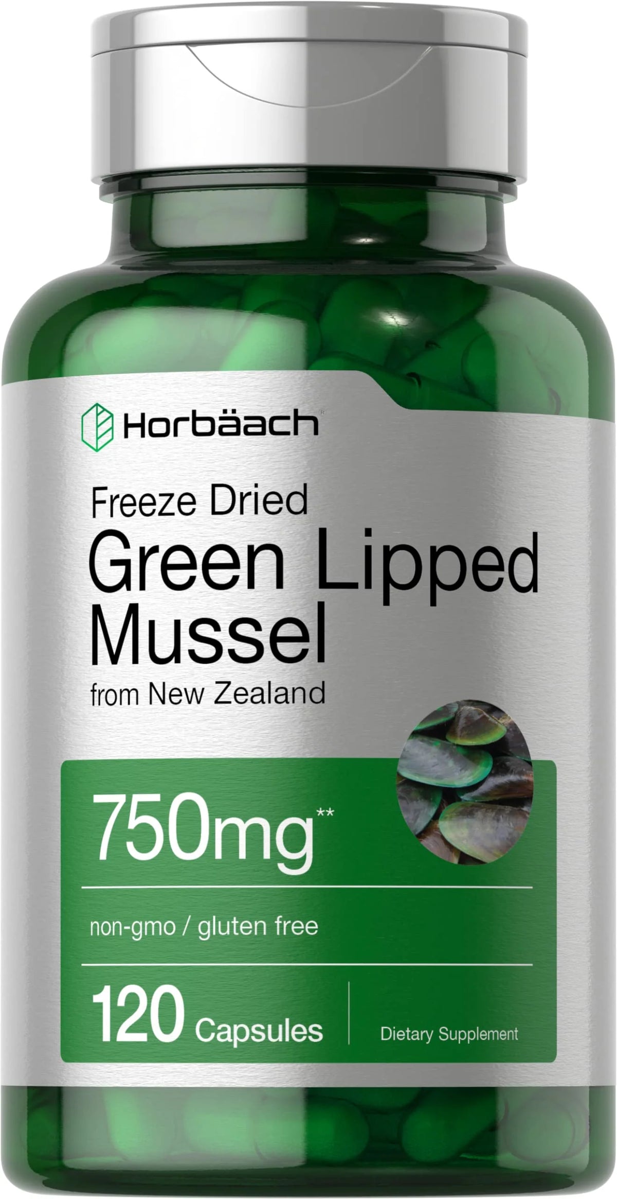 Green Lipped Mussel 750 mg 120 Capsules F950054