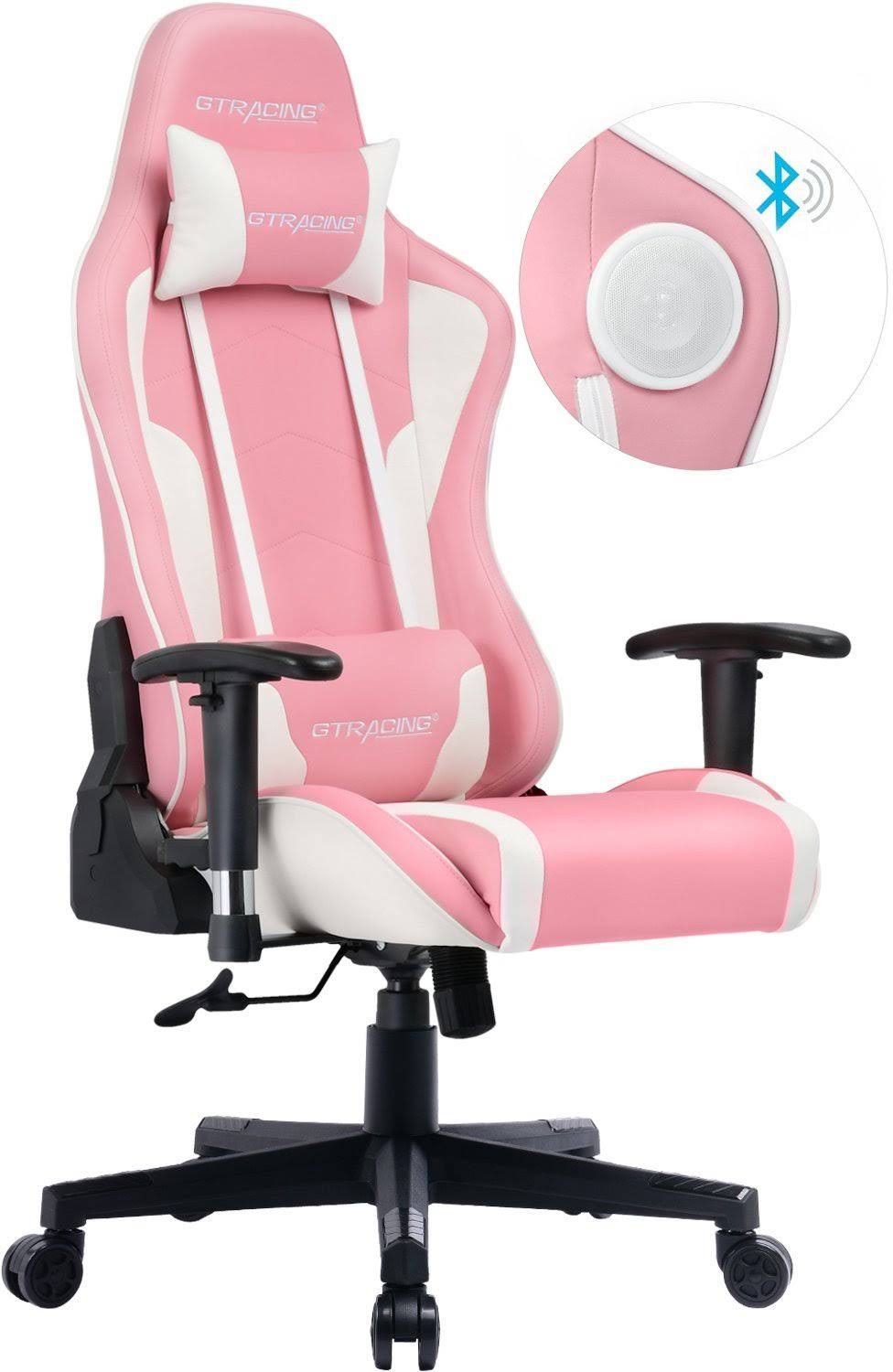 Pink Music Gaming Chair with Bluetooth Speakers K996