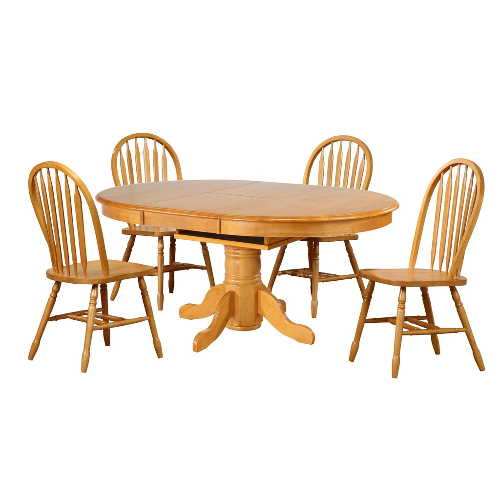 Oak Extendable Wood Dining Table T4219