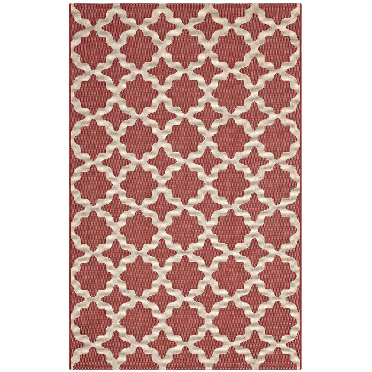 Multi Red Moroccan Style Fabric Area Rug K607772