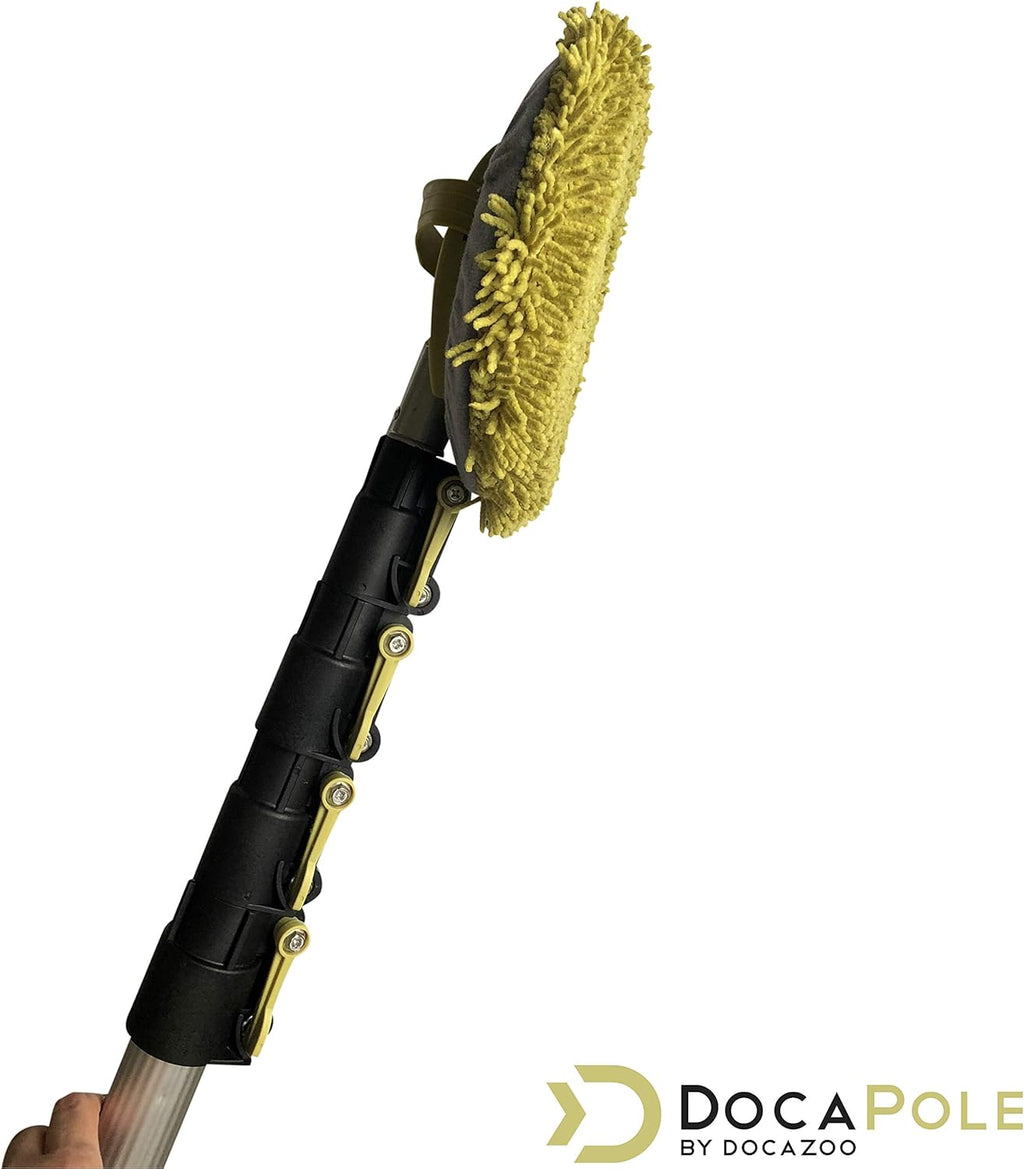 Wall Duster with Telescoping Pole and Chenille Microfiber Cleaning Head A778325