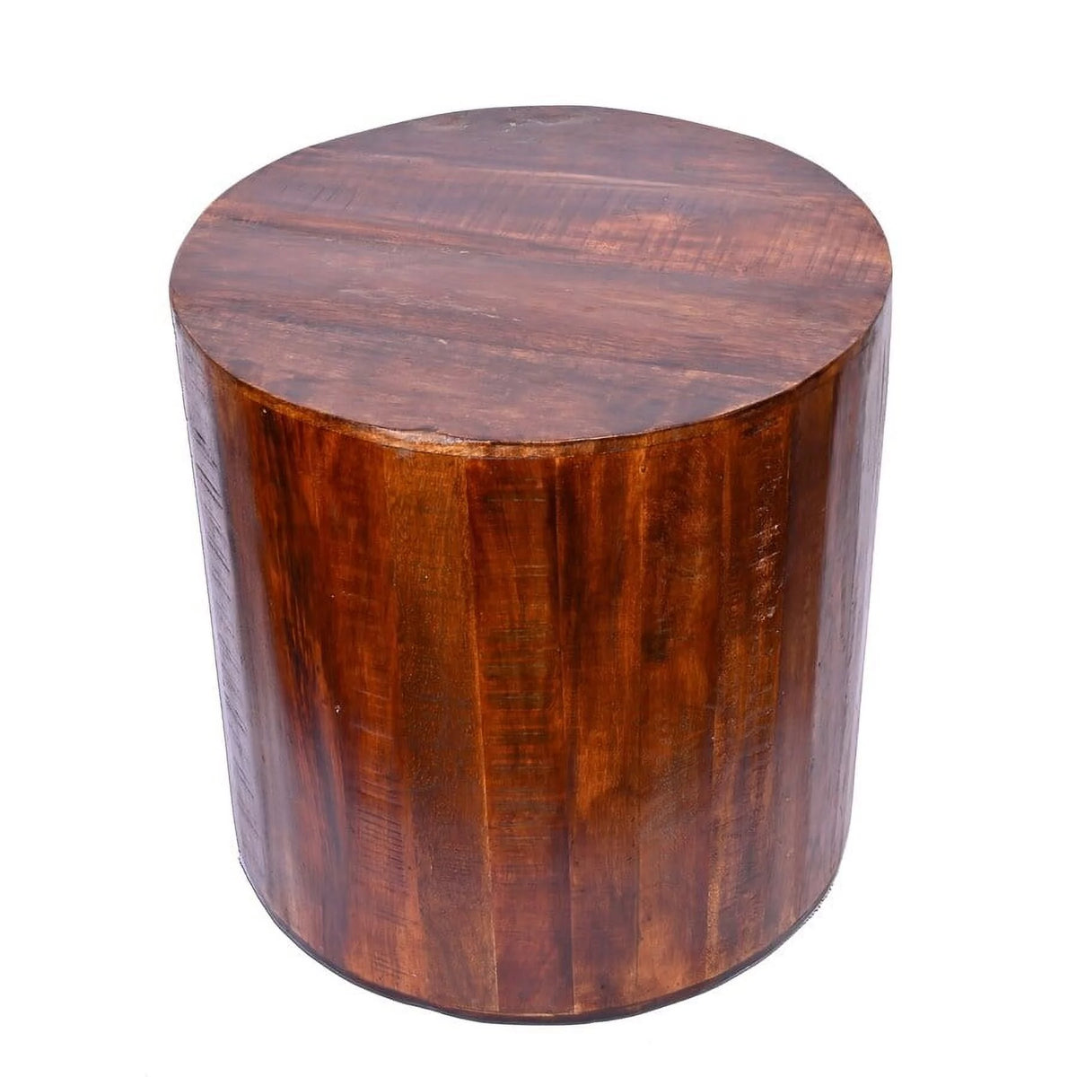 Reclaimed Wood 18 inch Round Side Table D515557