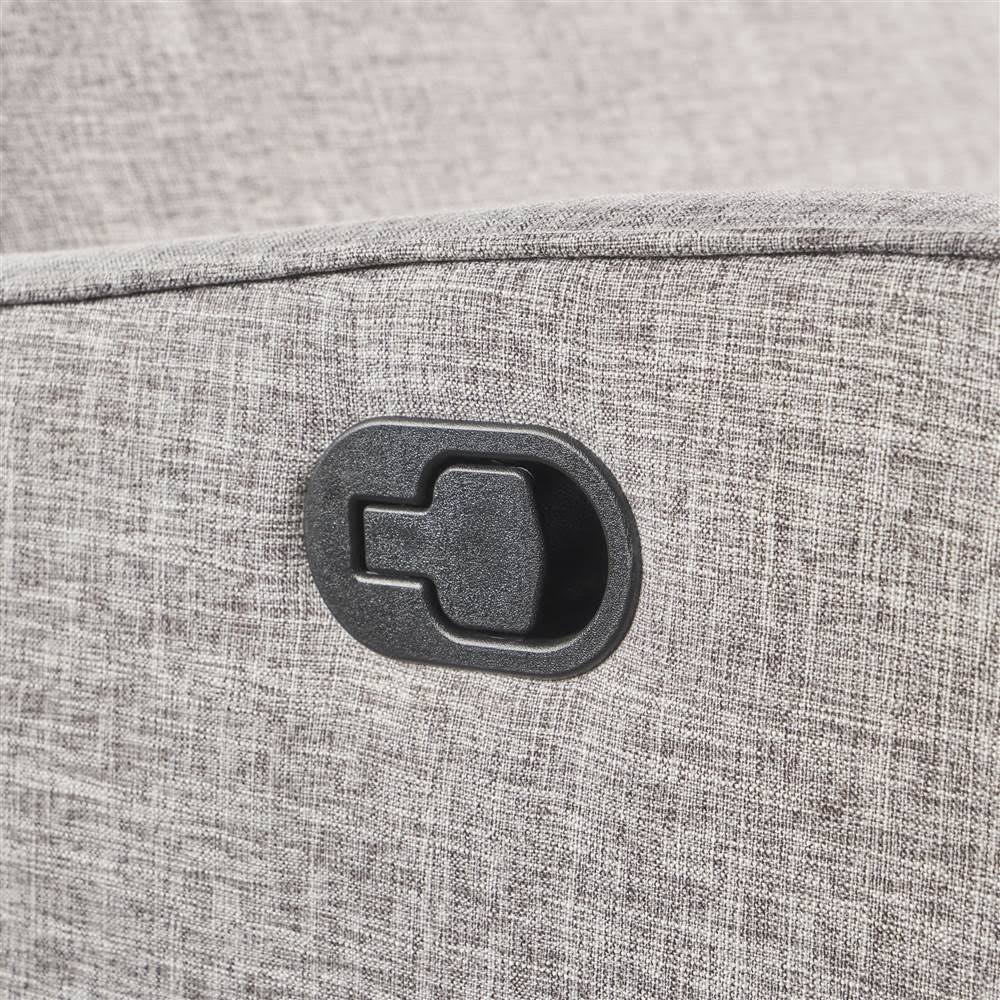 Light Gray Tweed Loveseat Recliner G9802