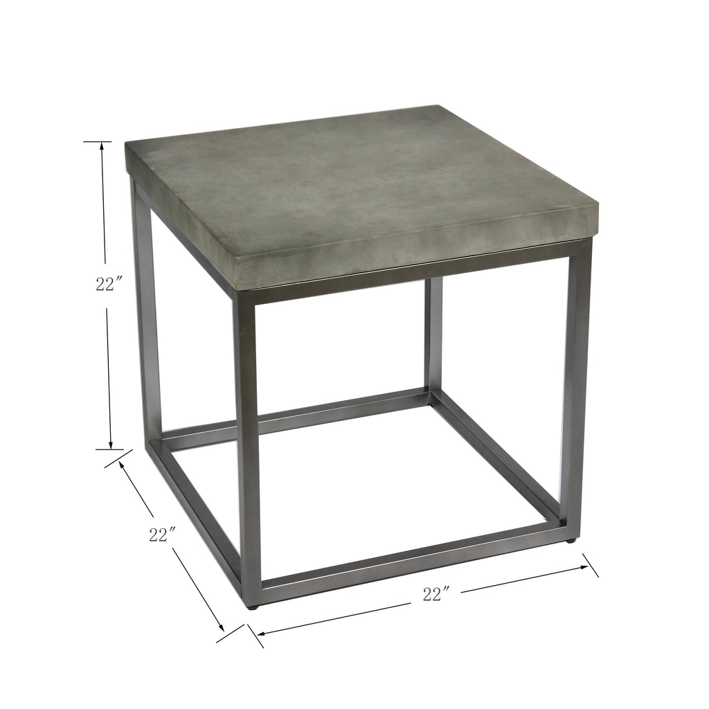 Concrete Finish End Table S2716