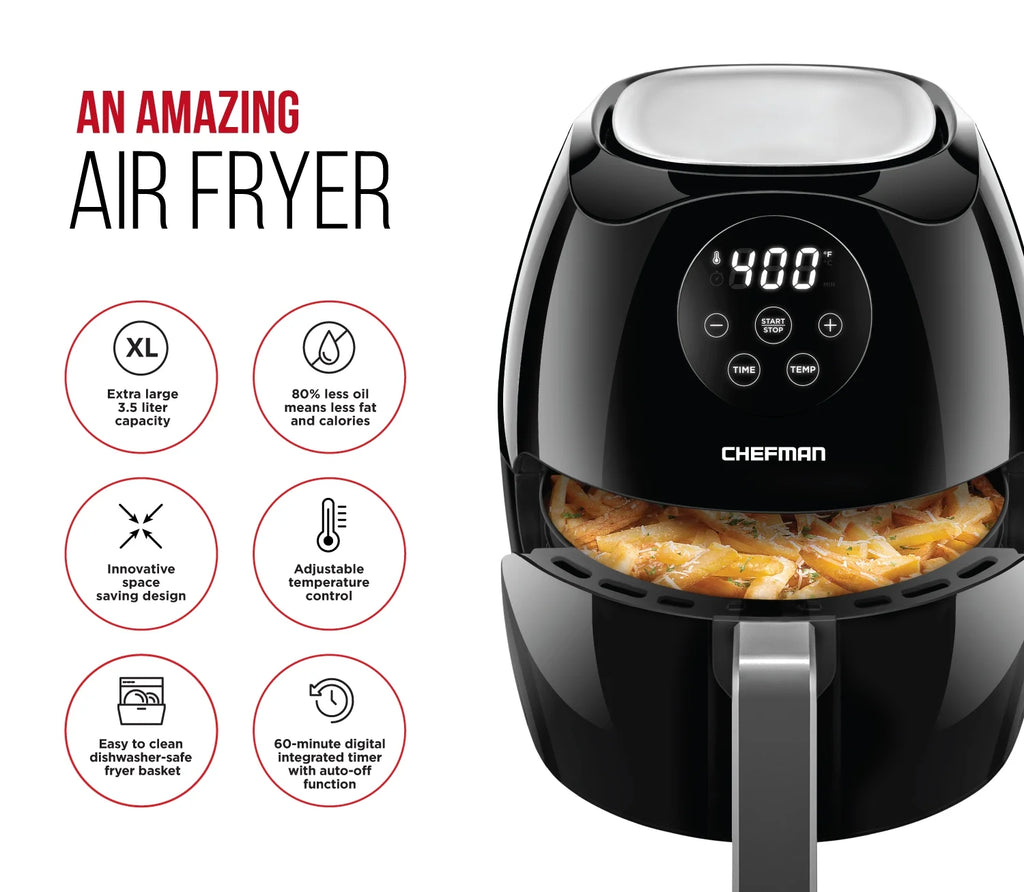 Black Digital Air Fryer 3.5qt I8177