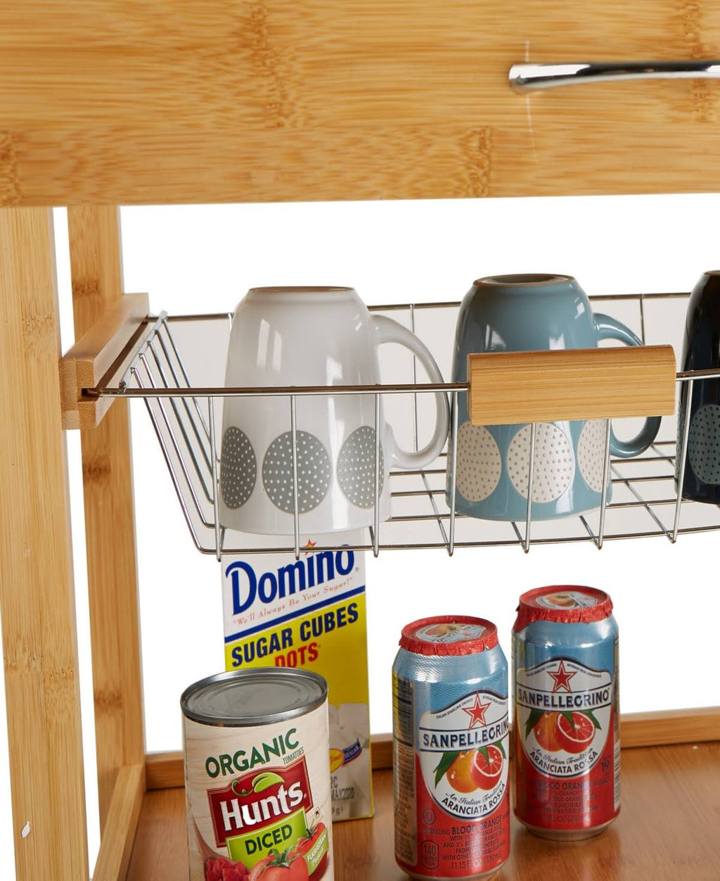 Bamboo Brown 3 Tier Kitchen Cart W68452