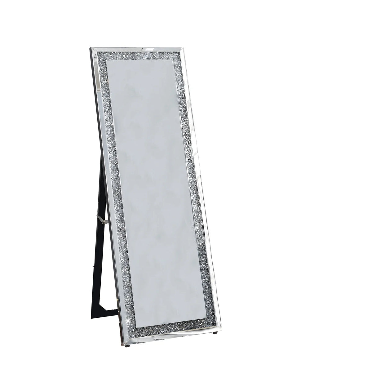 Clear Wooden Framed Floor Mirror W191541