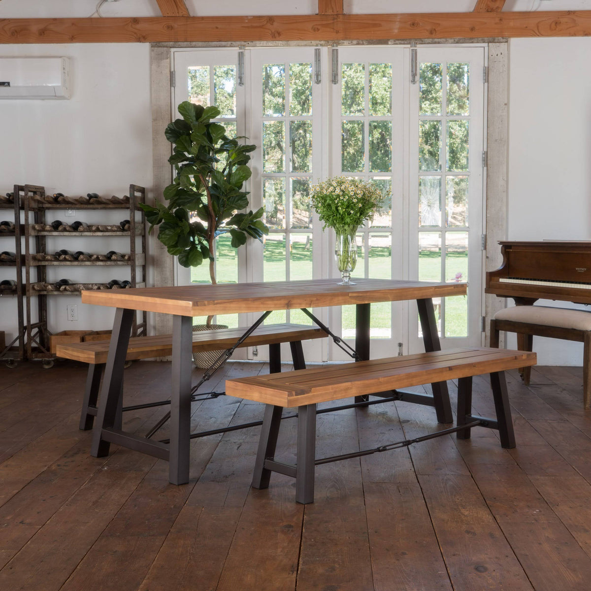 Acacia Wood Dining Set N214