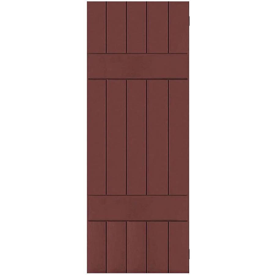 18 in. x 50 in. Real Wood Board and Batten Shutters Pair G8079