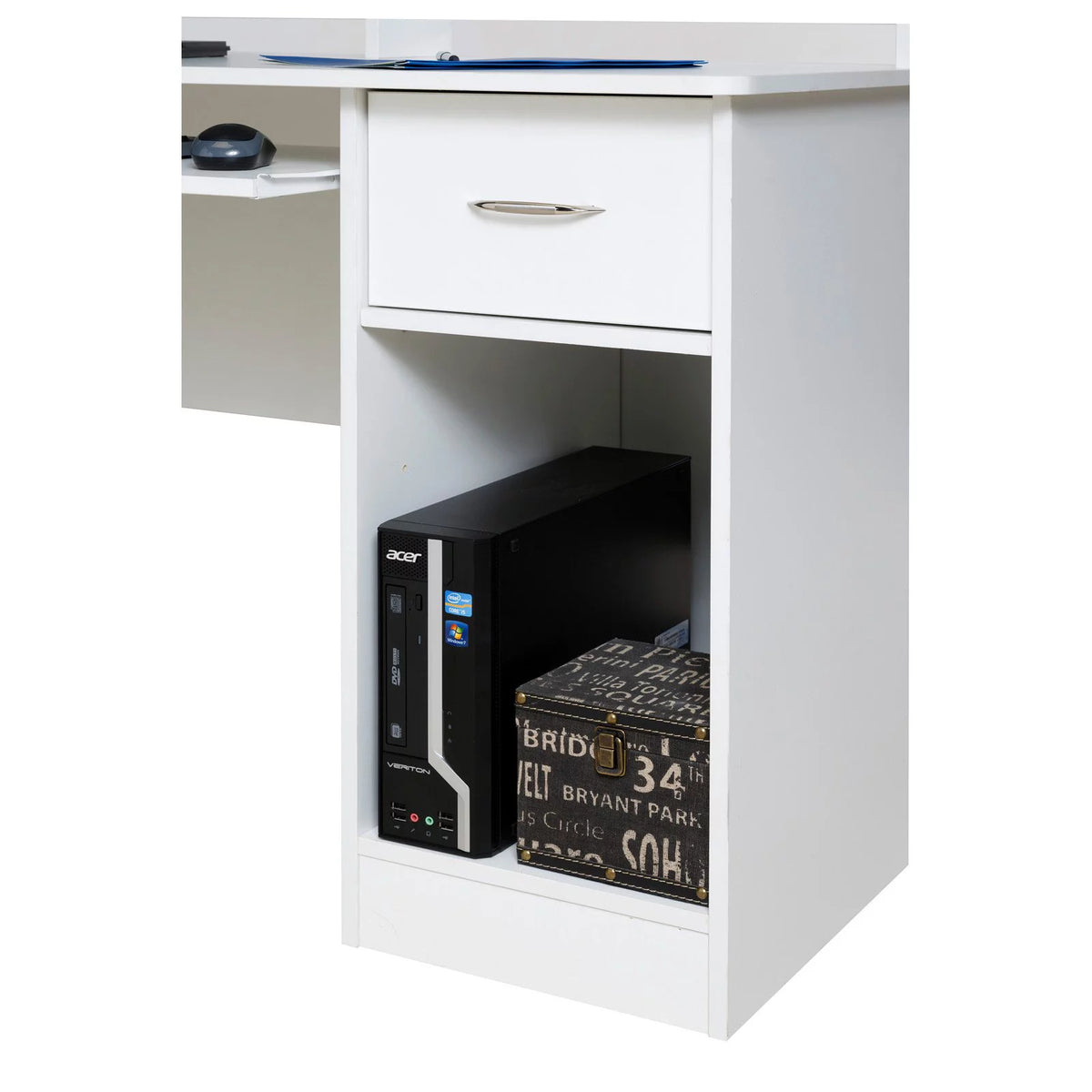 Computer Desk Hutch with Pull-Out Keyboard O555