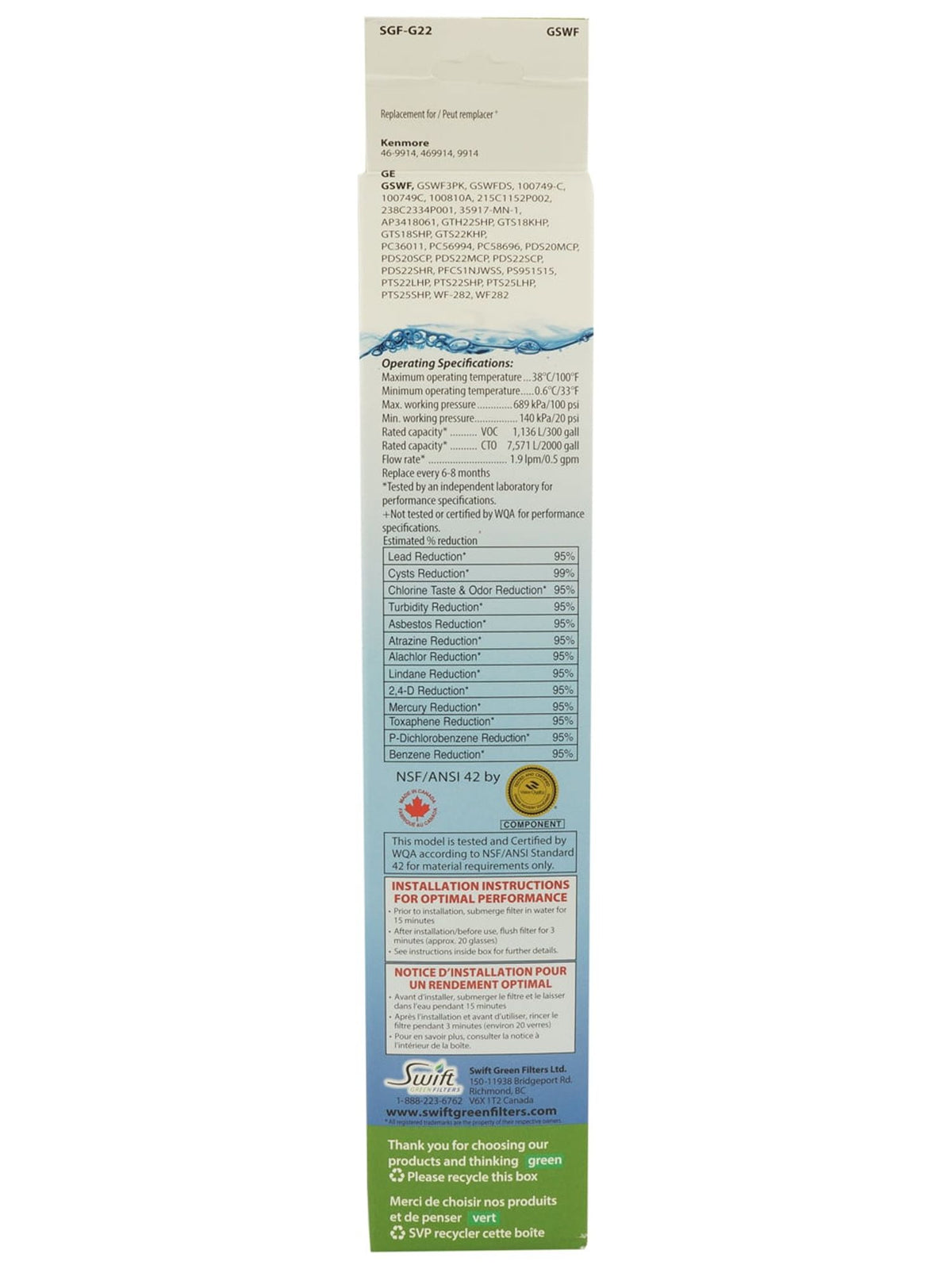 Refrigerator Water Filter R8544