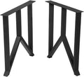 Black 28” Height 18” Wide Metal Table Legs 2 PCS C56566