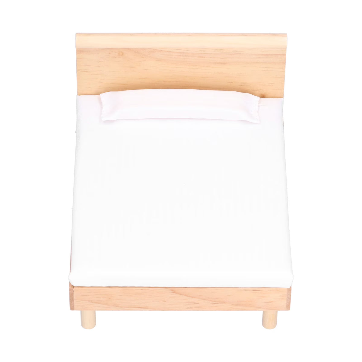 Wooden Double Bed for Dollhouse Decoration B55094