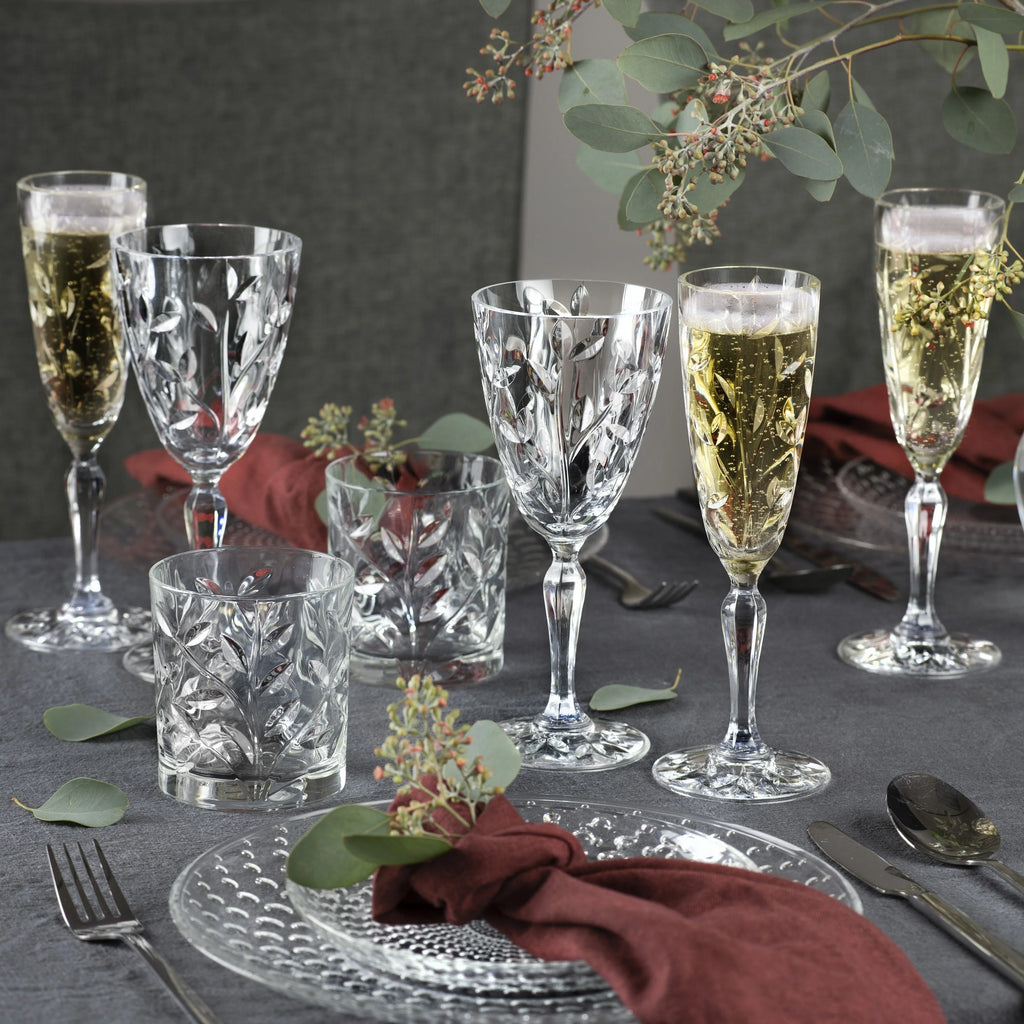 Glass Wine Goblets 7.7 Oz Set of 6 V36284