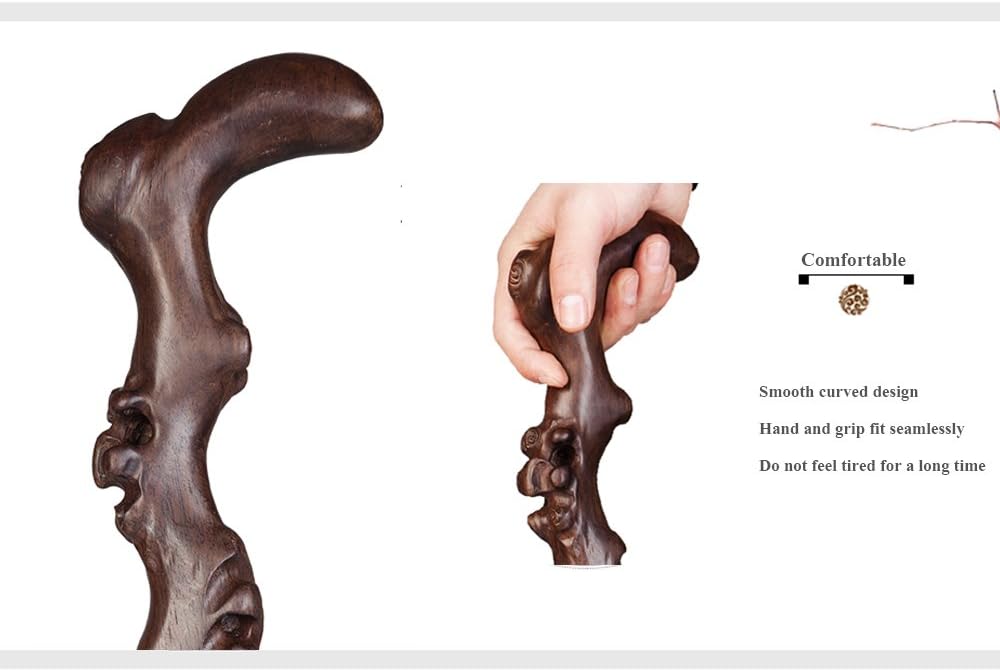 Wood Cane with Curved Handle L68625