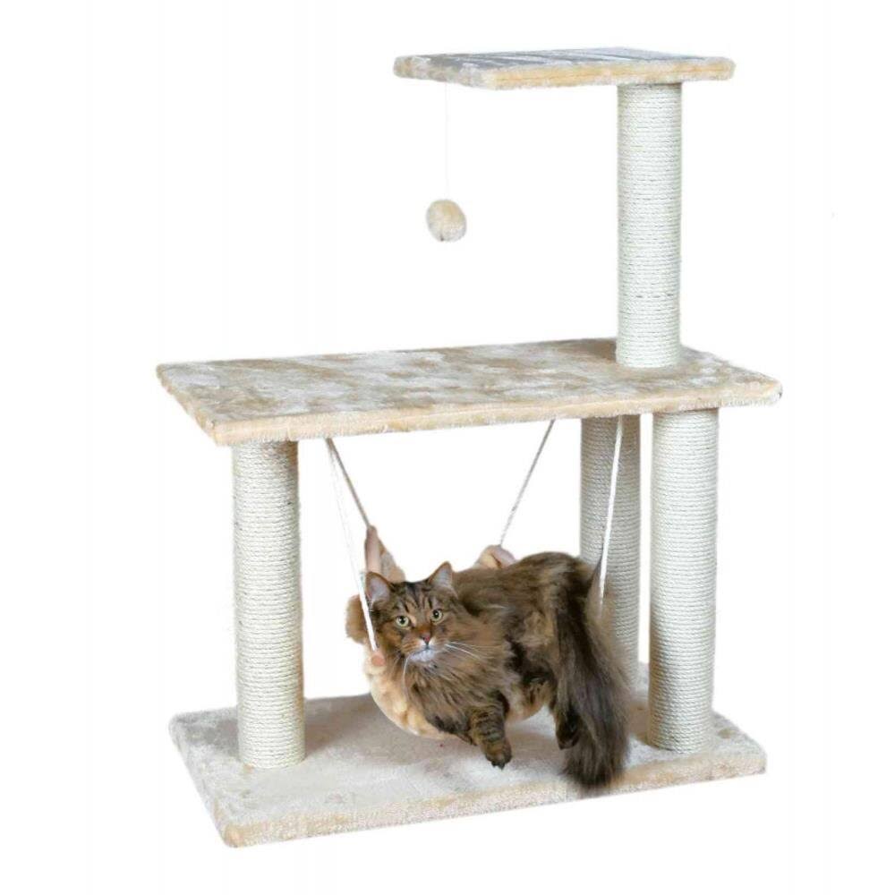 Beige Cat Scratching Post with Hammock X68988