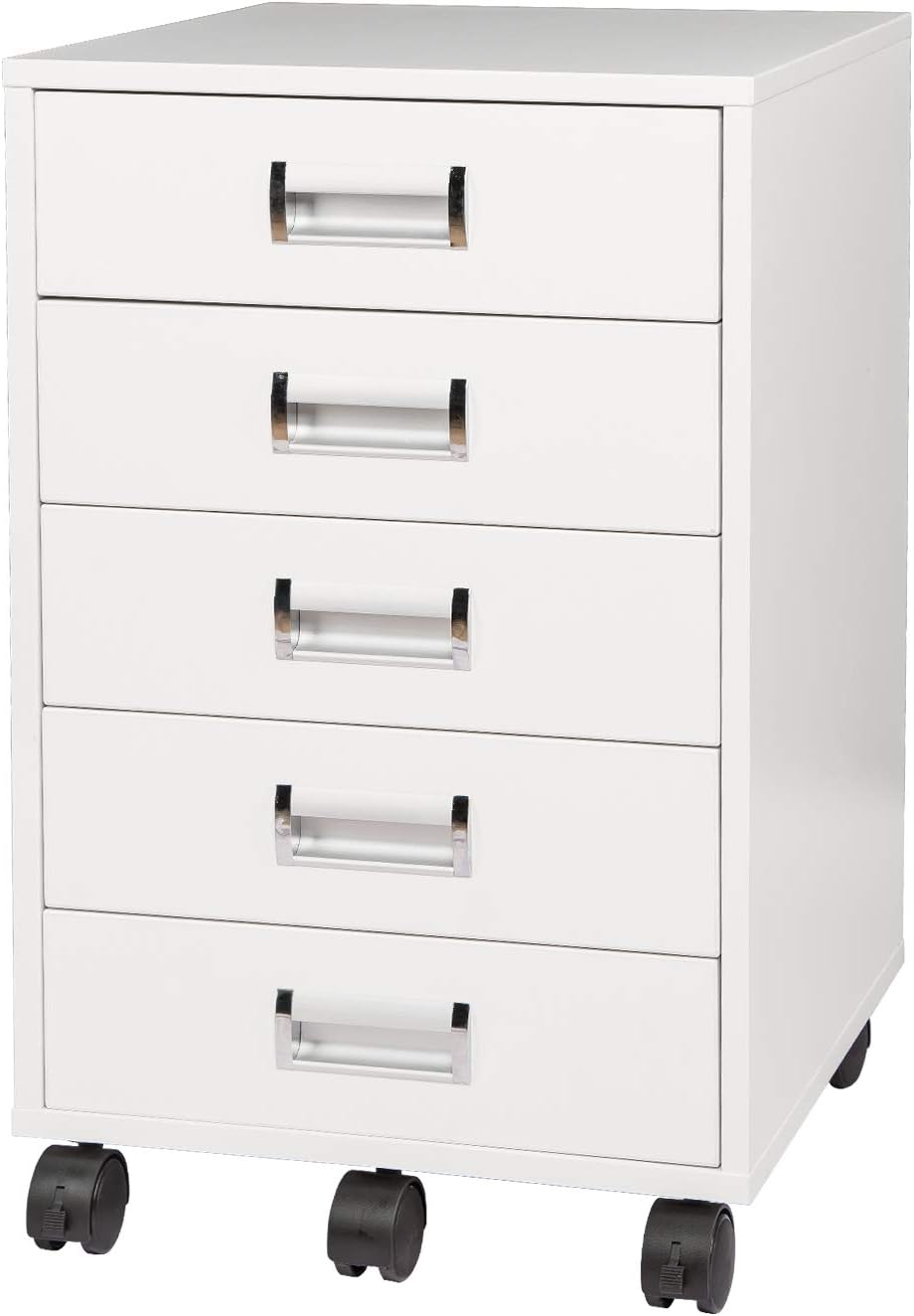 White 5 Drawer Mobile Cabinet E651