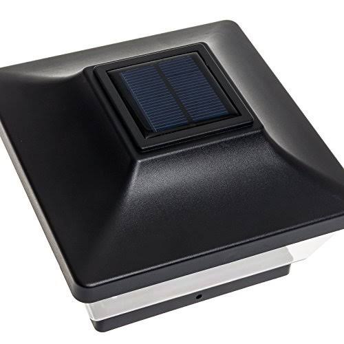 Black 5x5 Solar Post Cap LED Light 4 Pack G3825