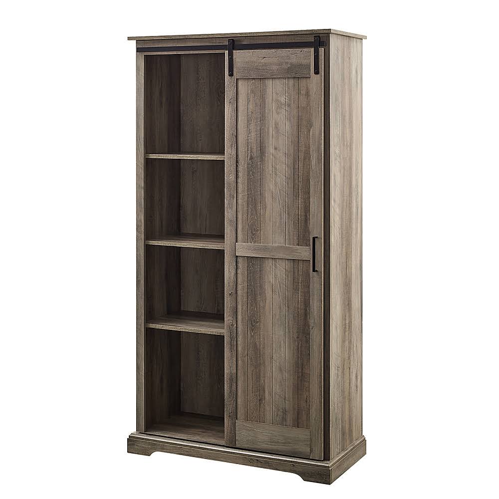 68" Sliding Door Storage Cabinet - Grey Wash Z3662