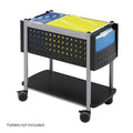 Black Steel Mobile File Cart M23017